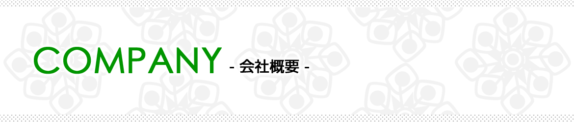 COMPANY　会社概要
